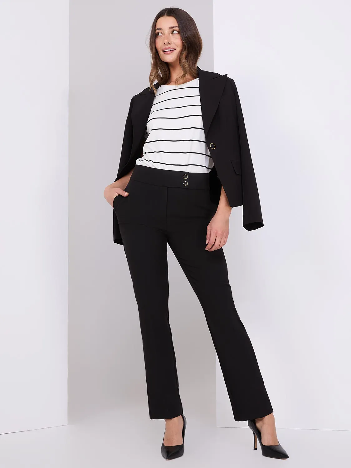 2-Button Ankle Pants