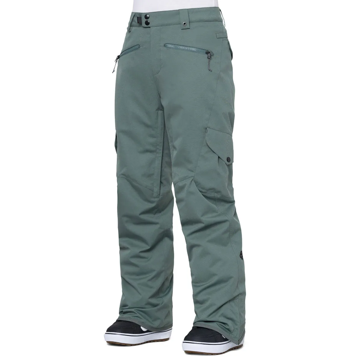 686 Womens Aura Insulated Cargo Snowboard Pants - Cypress Green