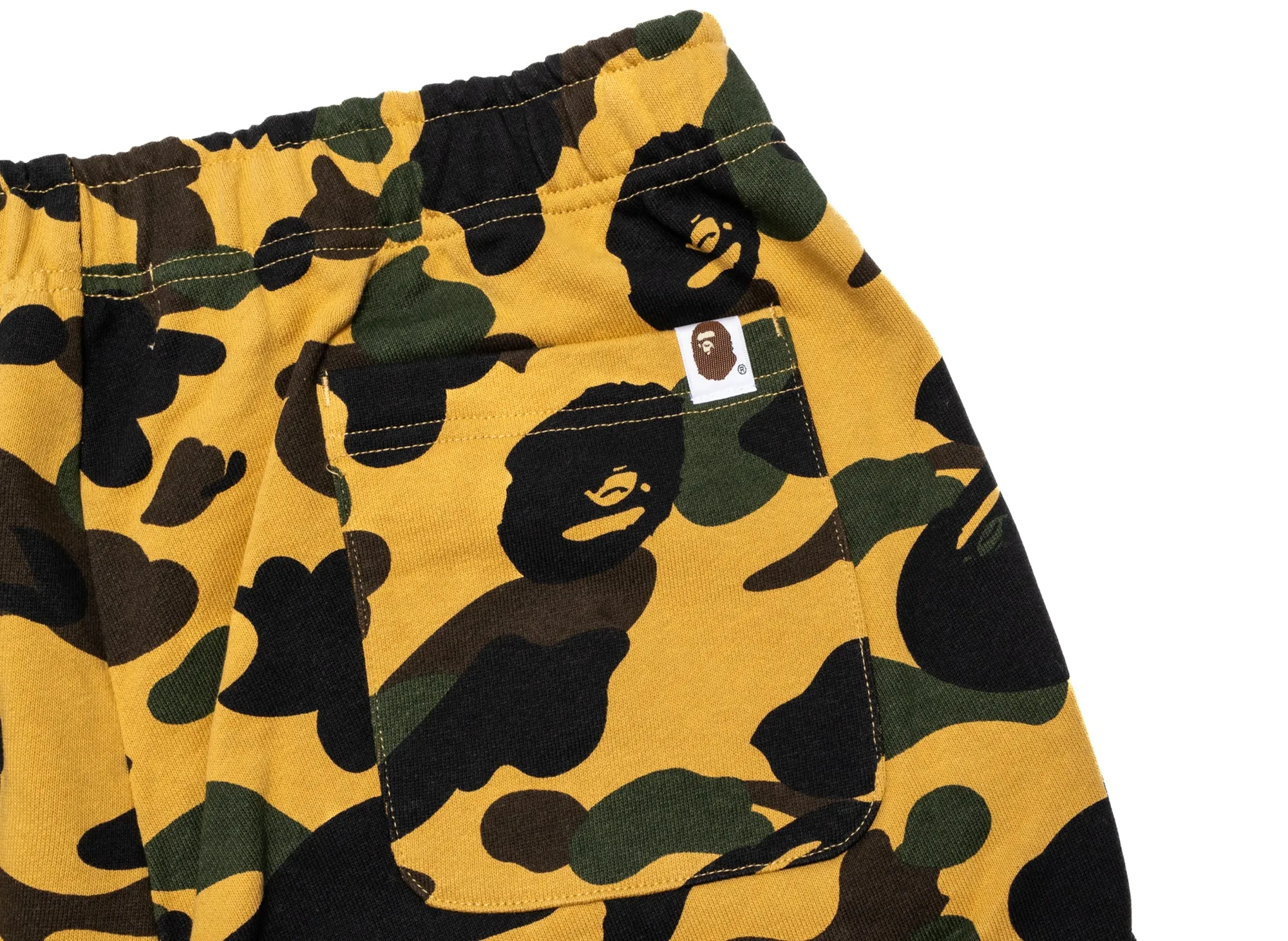 A Bathing Ape 1st Camo Shark Sweatpants in Yellow xld