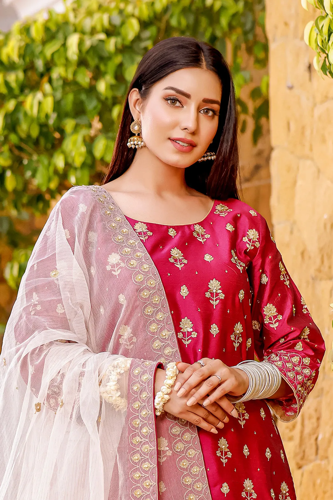 Aari Embroidered Raw Silk 3pc Suit | Eid Affairs | S202061