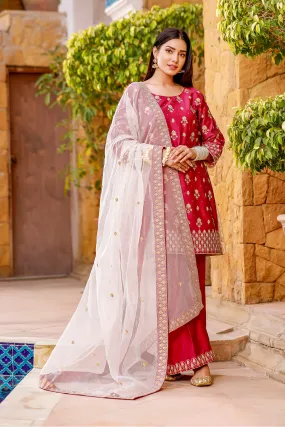 Aari Embroidered Raw Silk 3pc Suit | Eid Affairs | S202061