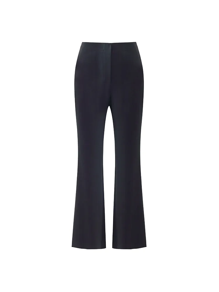 Acetate Micro-Flared Ankle Length Women Pants