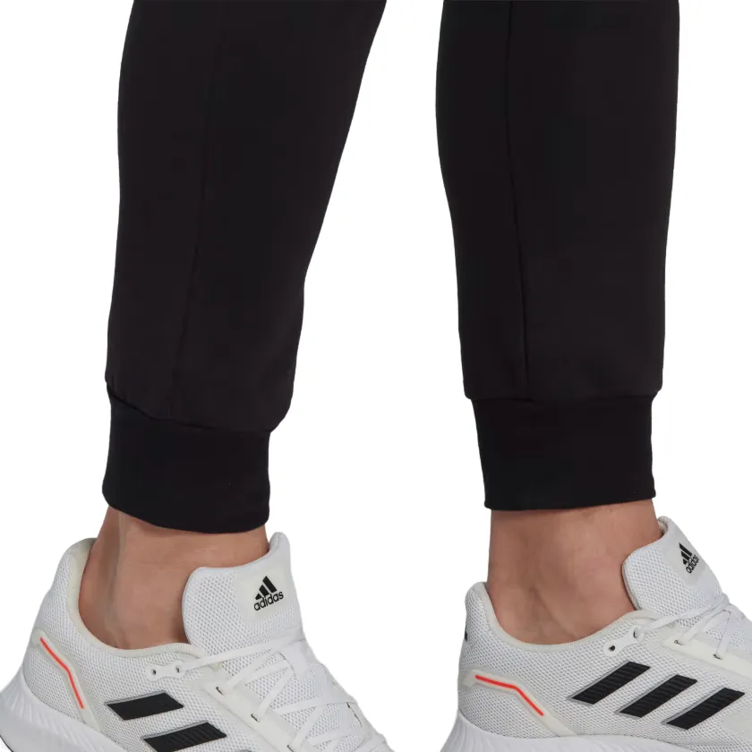 Adidas sports trousers with cuff in fleece cotton for men HL2236 black