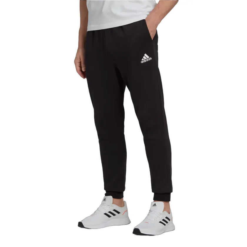 Adidas sports trousers with cuff in fleece cotton for men HL2236 black