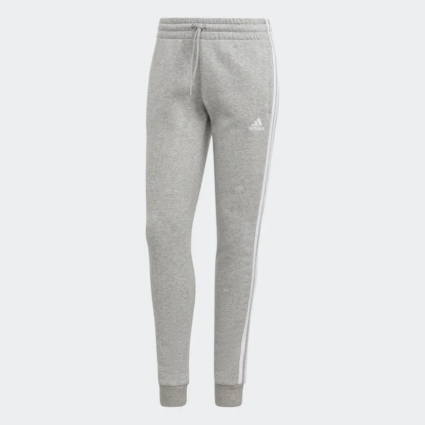 ADIDAS WOMEN'S 3-STRIPE FLEECE GREY PANTS