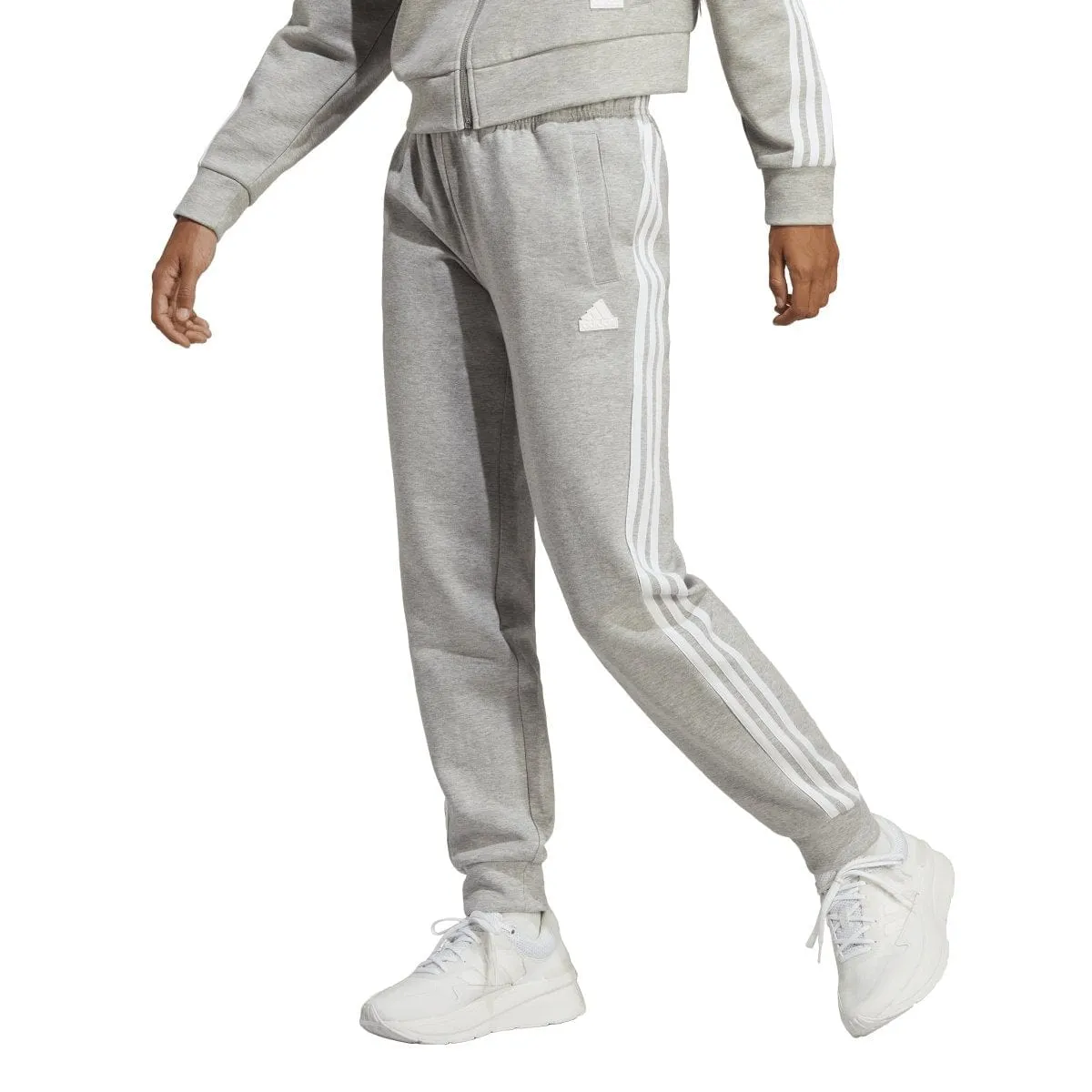 ADIDAS WOMEN'S FUTURE ICONS 3-STRIPES GREY REGULAR TRACKPANTS