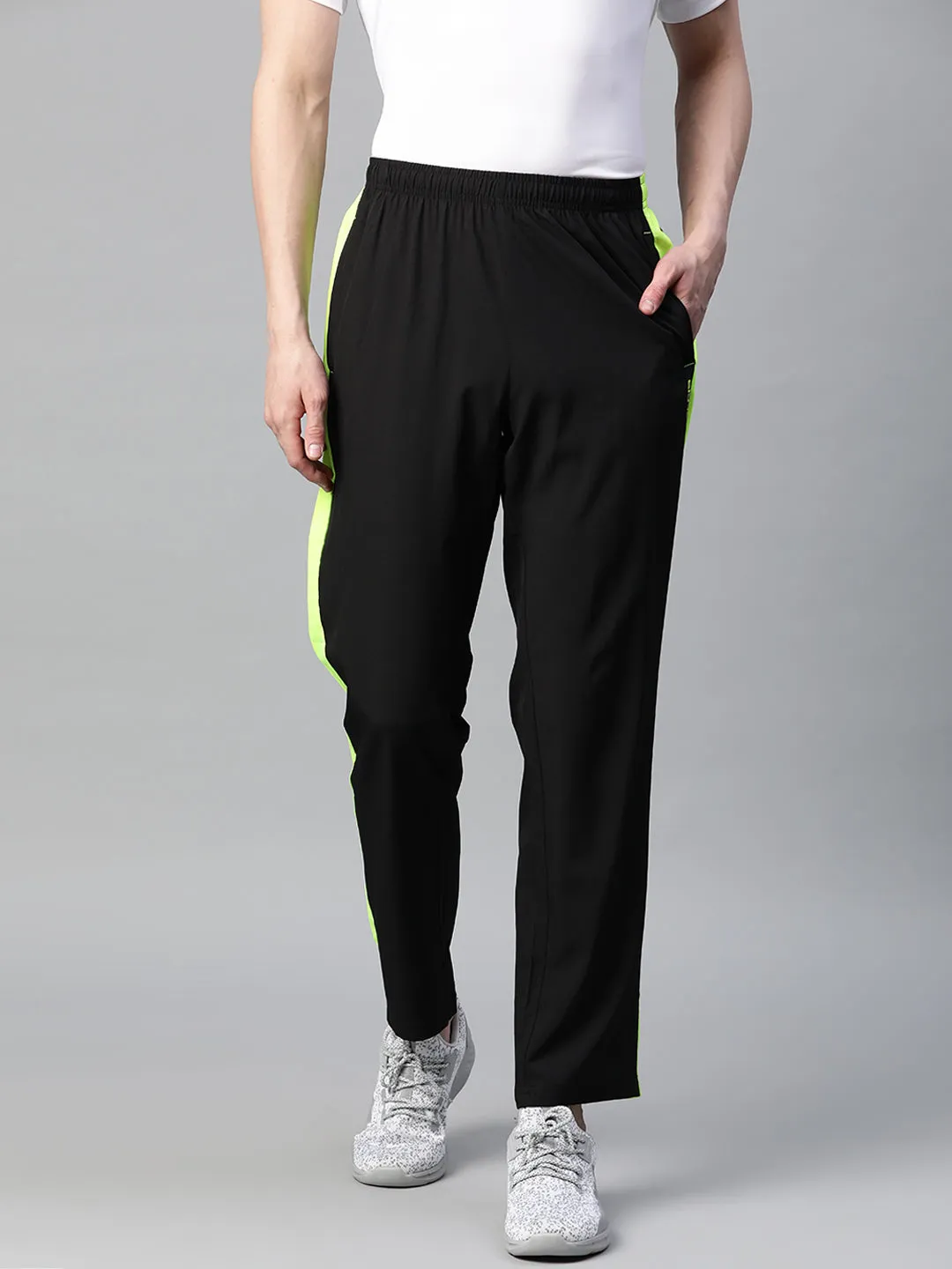 Alcis Men Black Solid Outdoor Track Pants