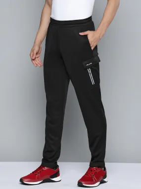 Alcis Men Black Solid Slim Fit Track Pants