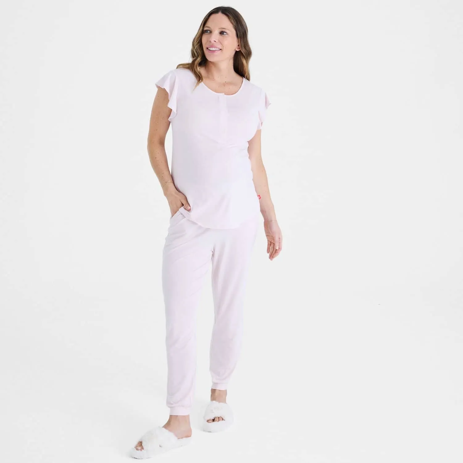 august sunrise modal magnetic short sleeve jogger set