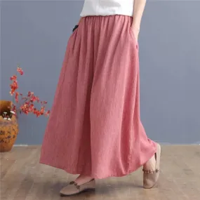 Babakud Summer Ramie Women Wide Leg Pants