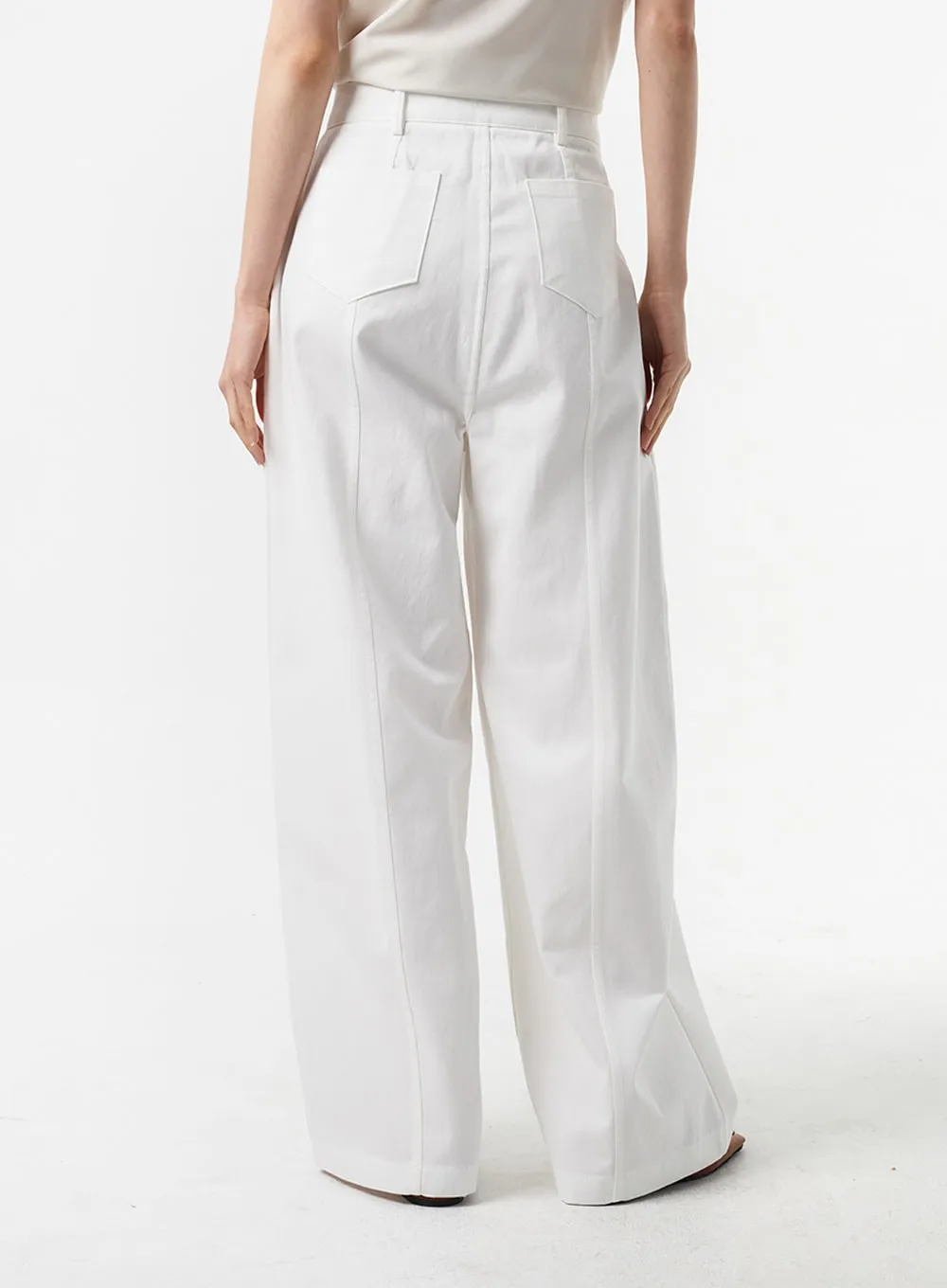 Baggy Cotton Tailored Pants IA325