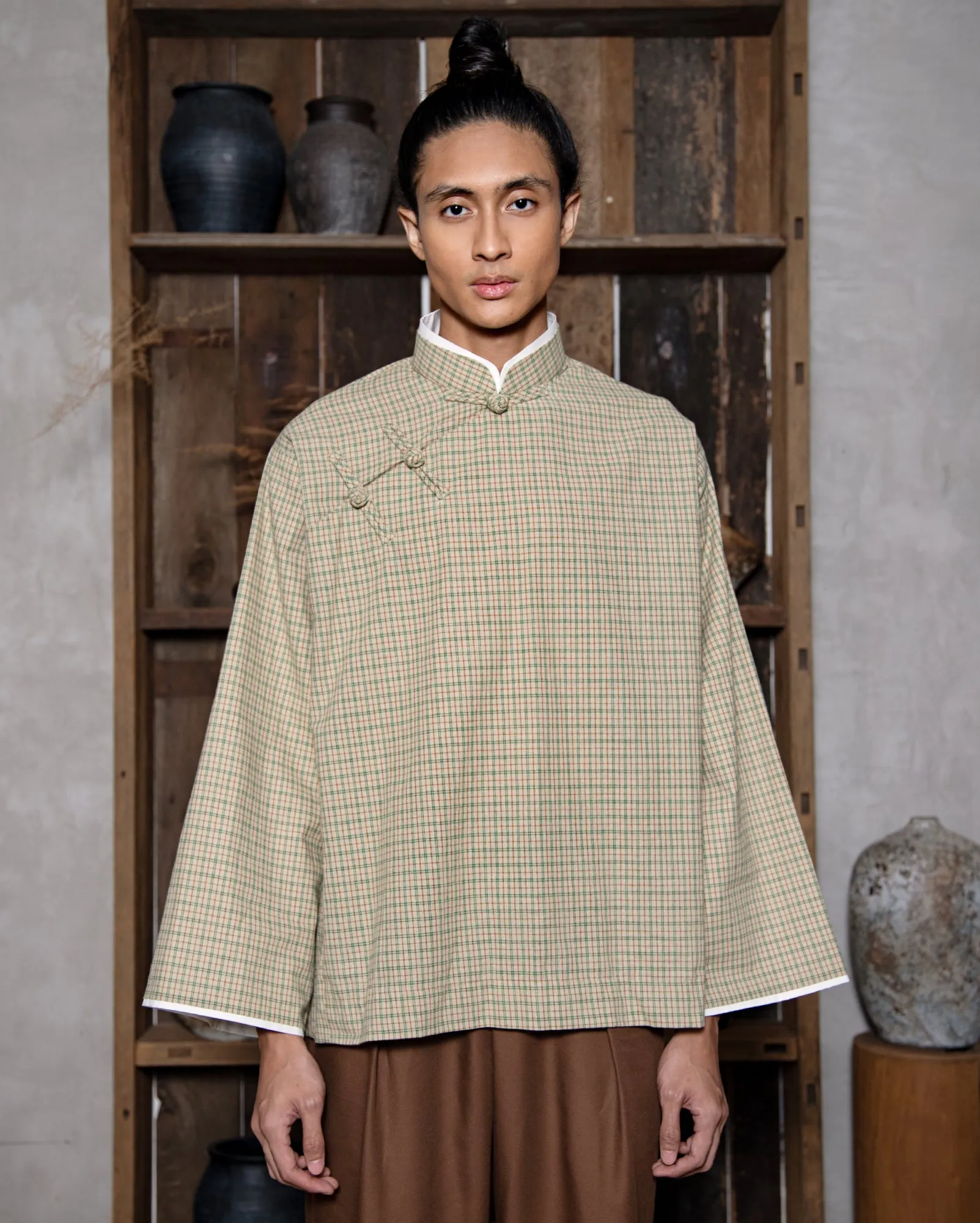 Baju Li Bai Berpetak (Pistachio Plaid)