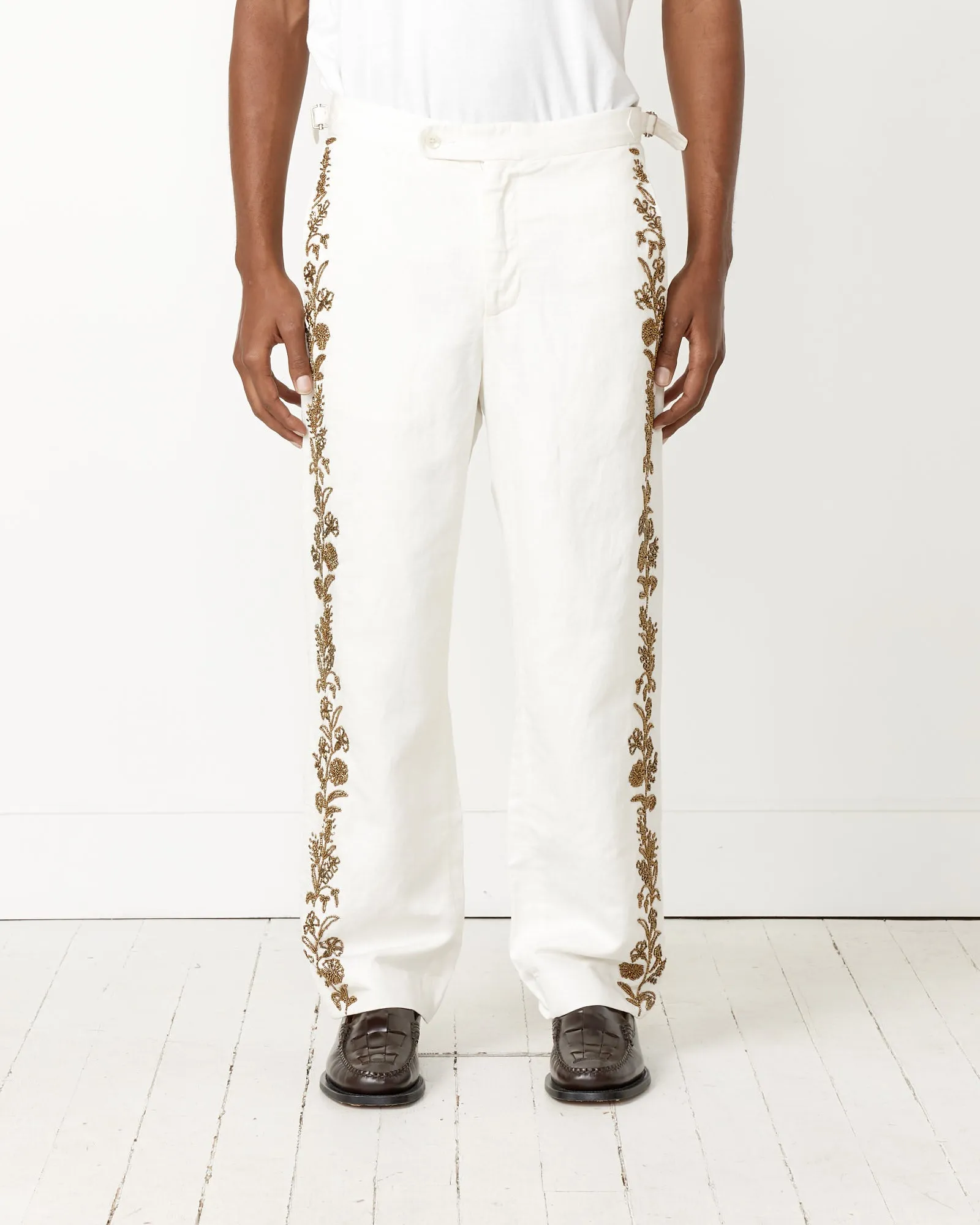 Beaded Wheat Flower Trouser