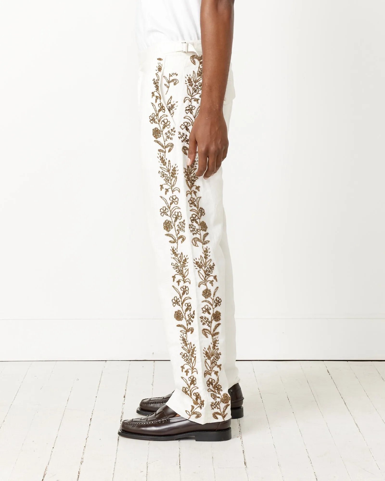 Beaded Wheat Flower Trouser