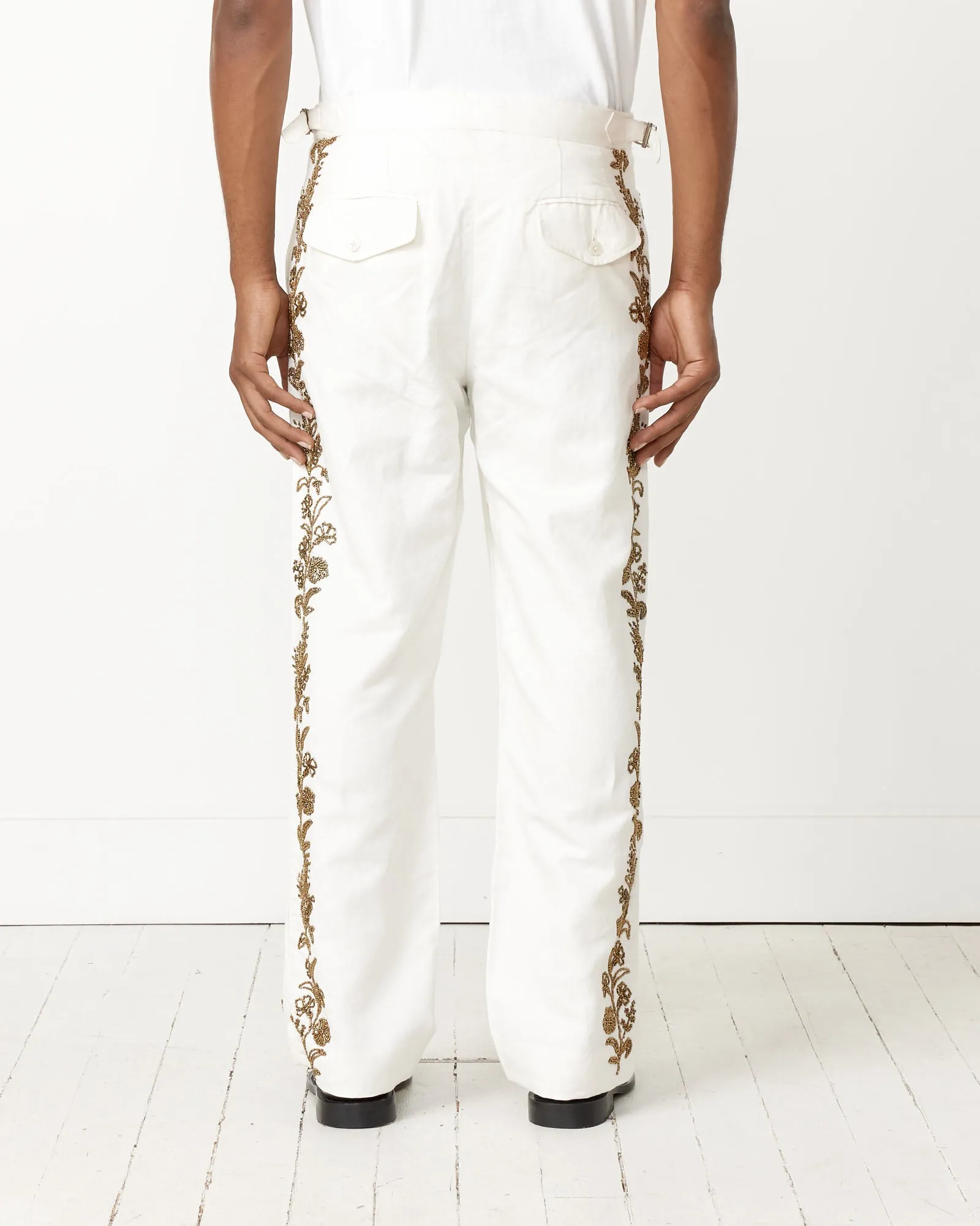 Beaded Wheat Flower Trouser