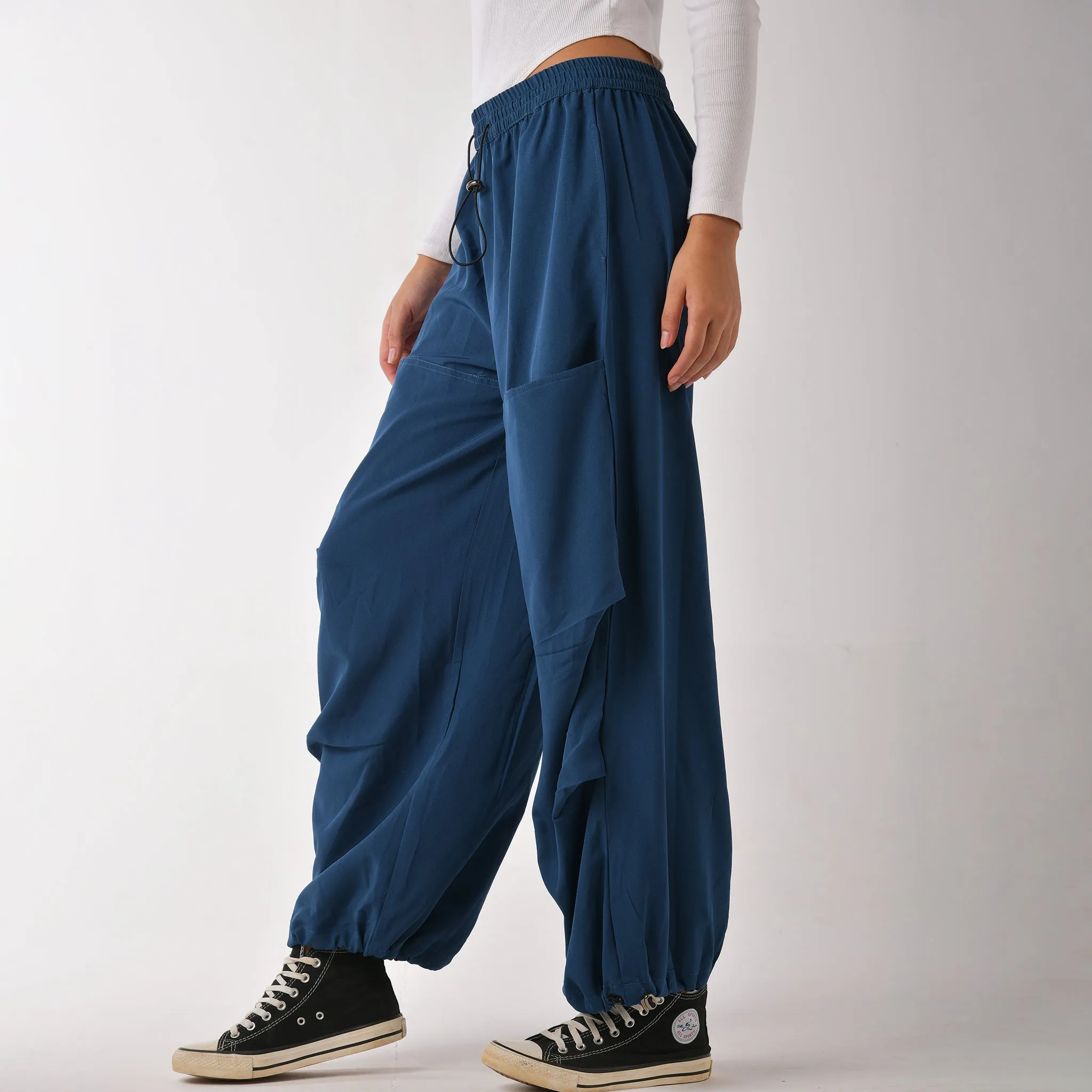 Blue Air Parachute Pants for Women