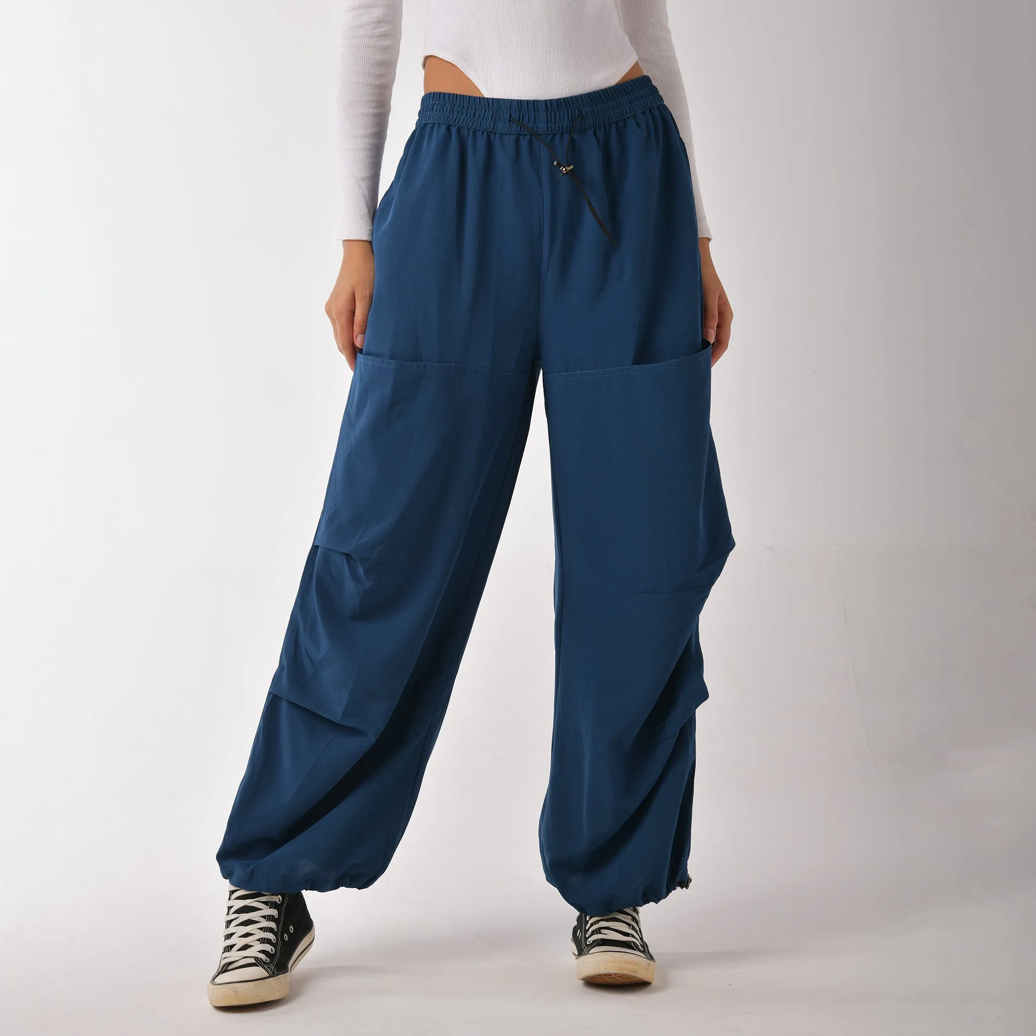 Blue Air Parachute Pants for Women