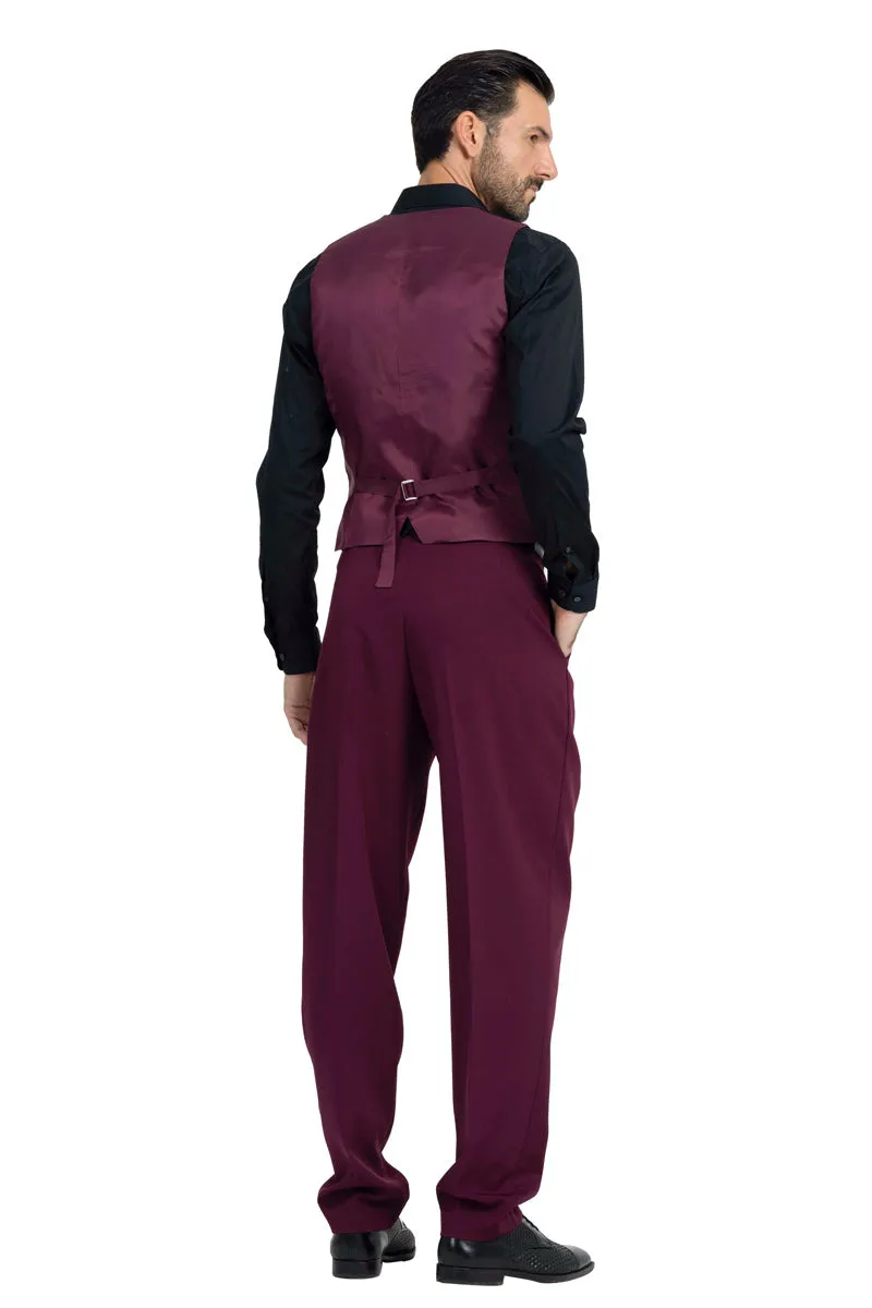 Burgundy Men's Tango Vest