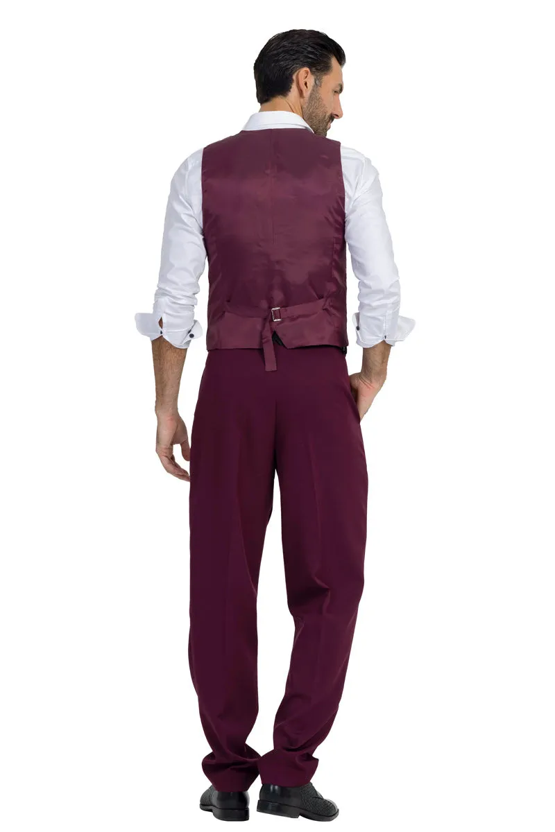 Burgundy Men's Tango Vest