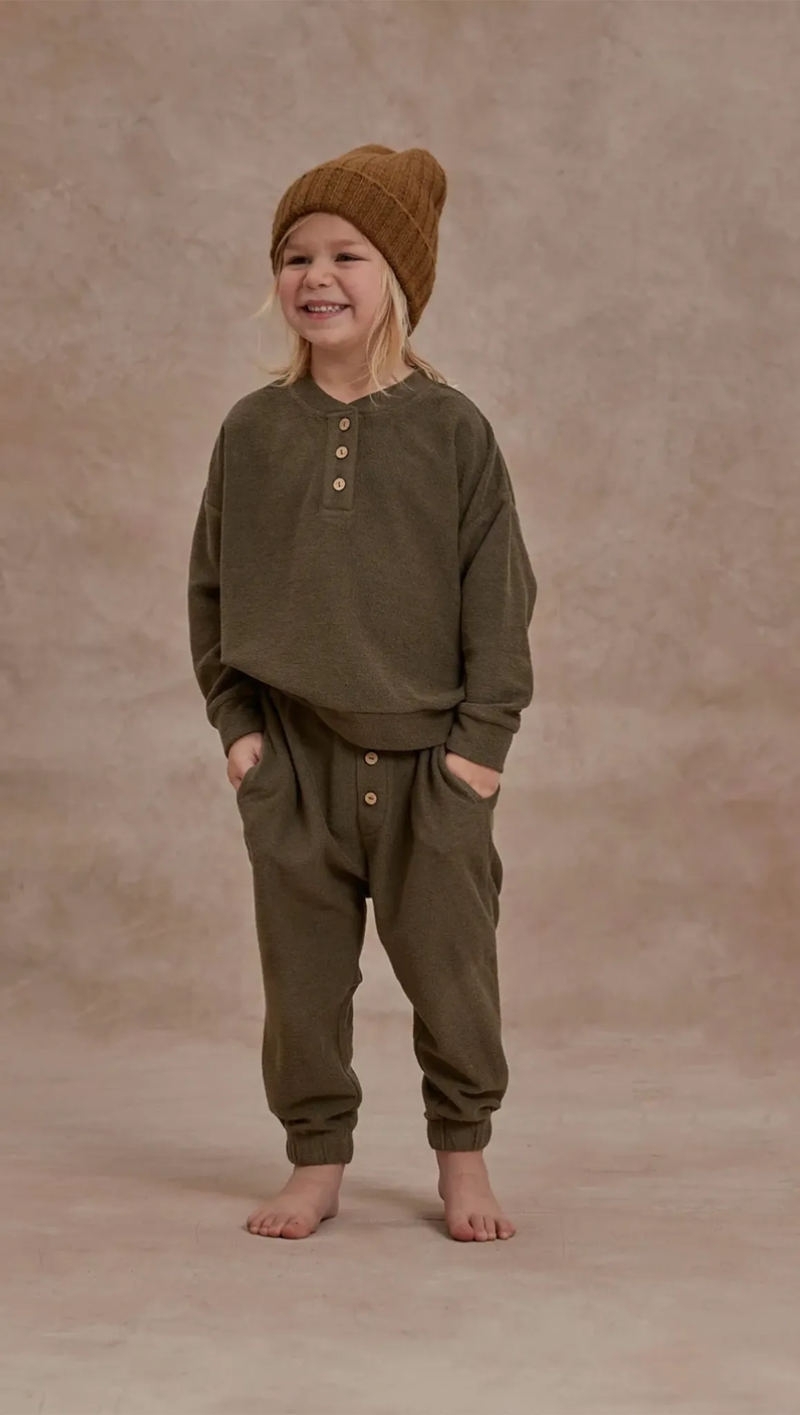 Button Jogger Pant - Army