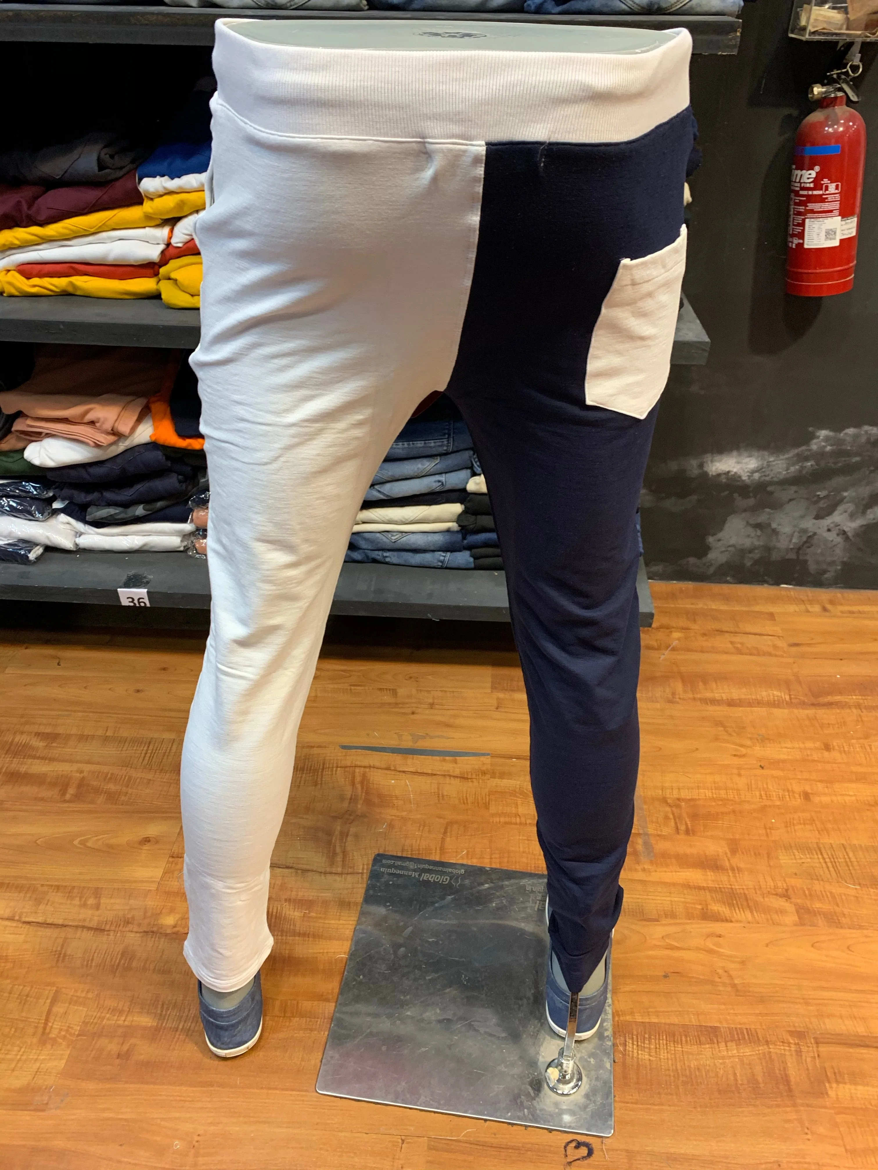 Combination White/Navy Track-Pant