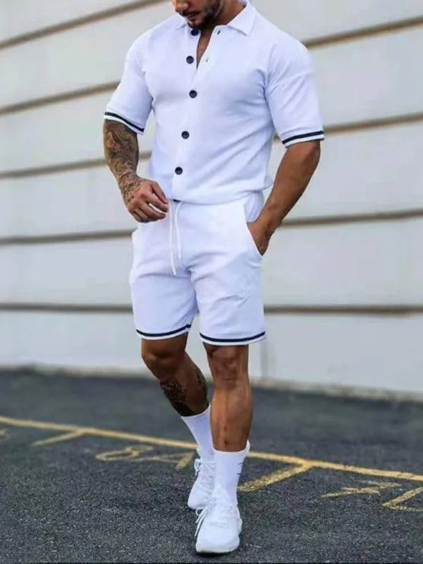 Contrast Men Clothing Set