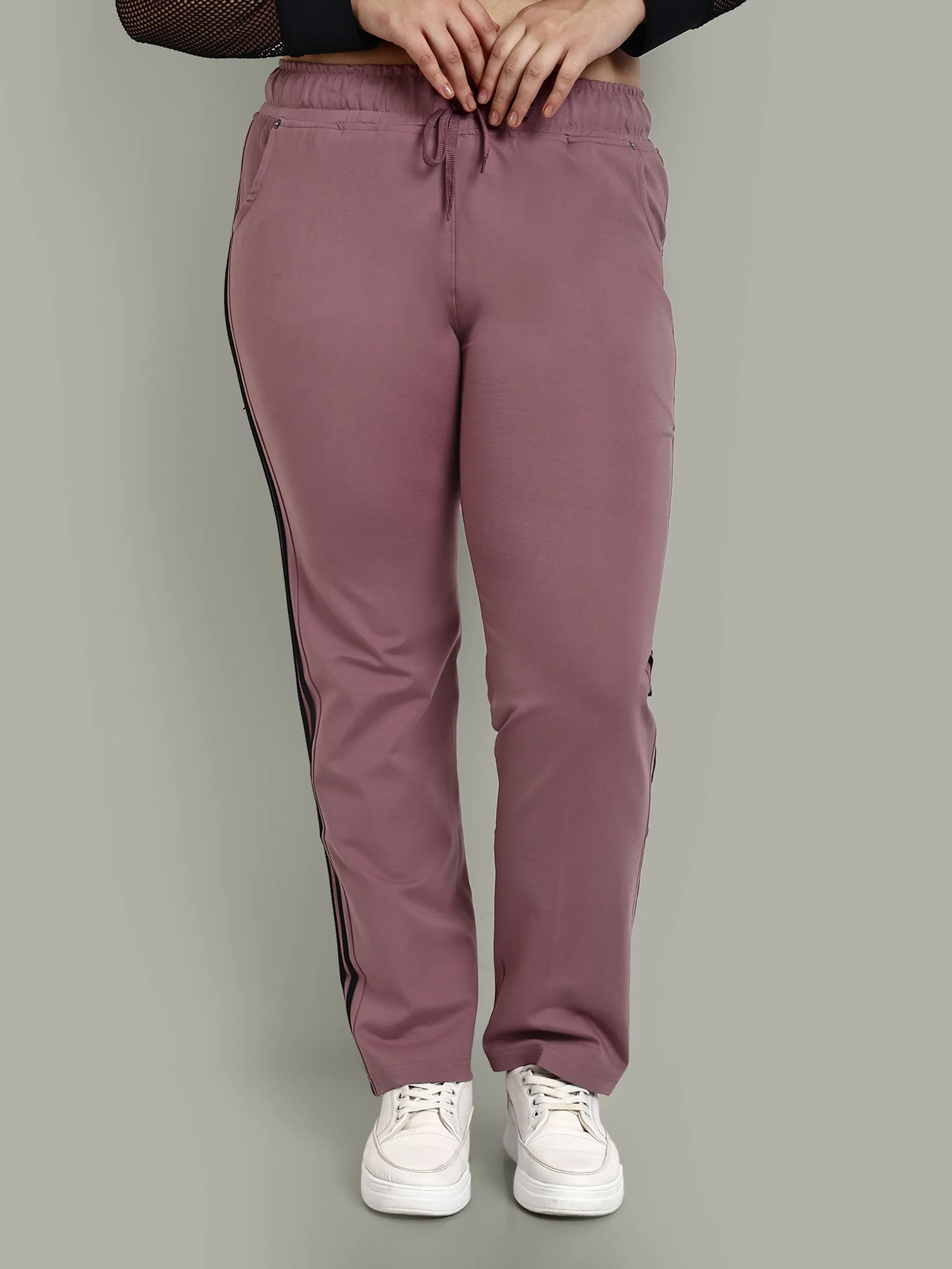 Cotton Rich Side Stripes Joggers Pants