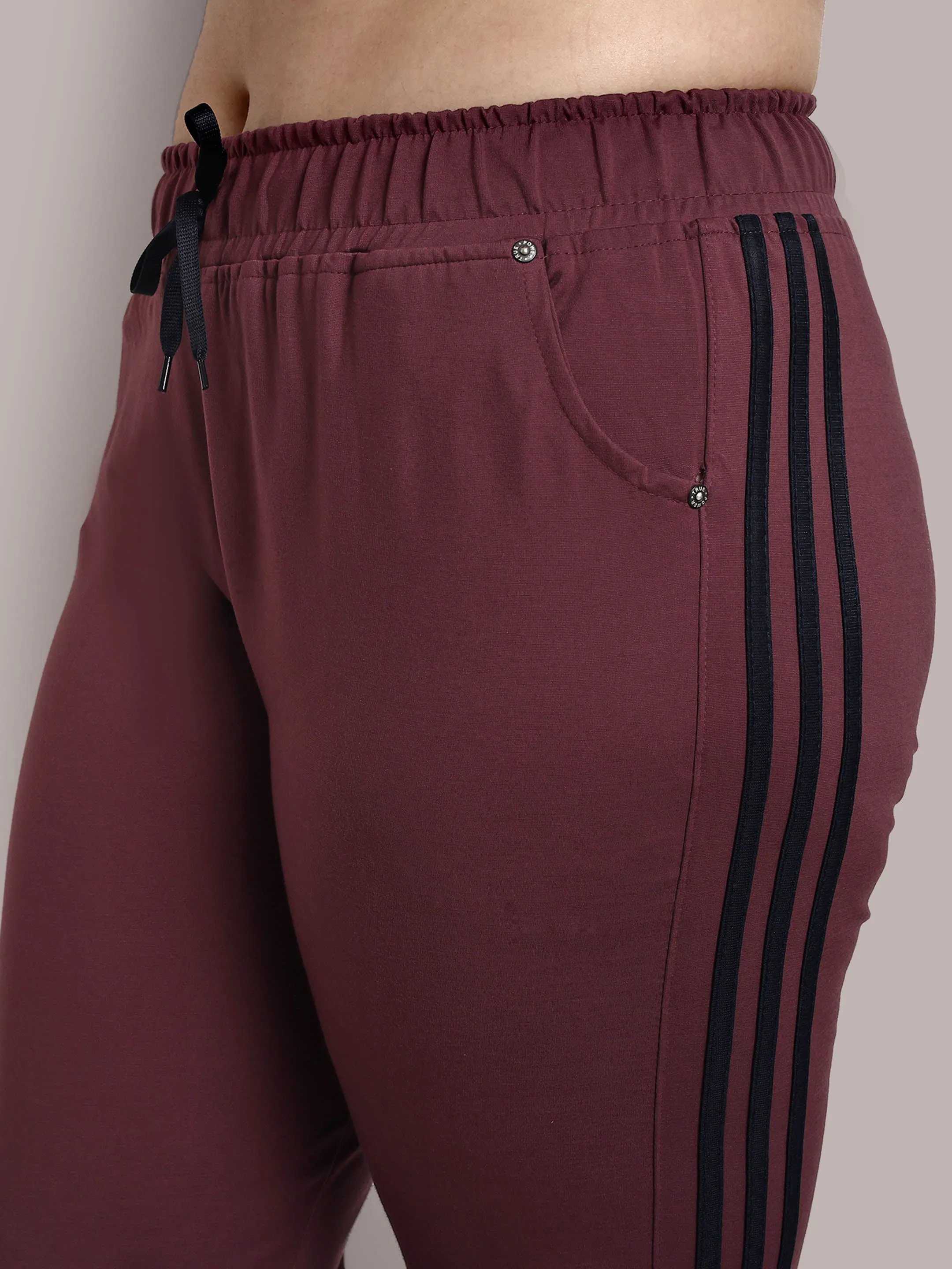 Cotton Rich Side Stripes Joggers Pants