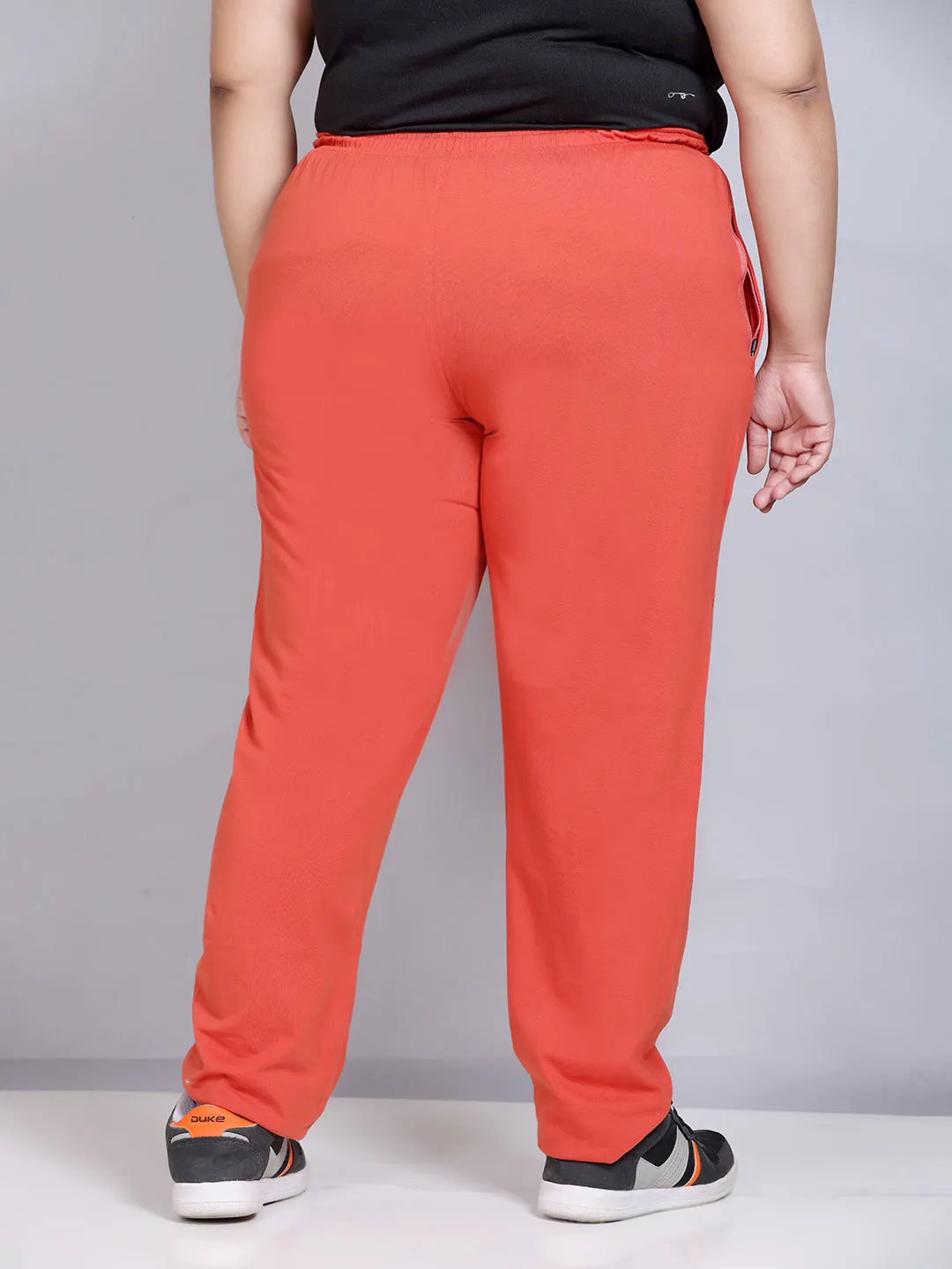 Cotton Track Pants For Women Pack of 3 (Grey, Tangy Orange & Sky)