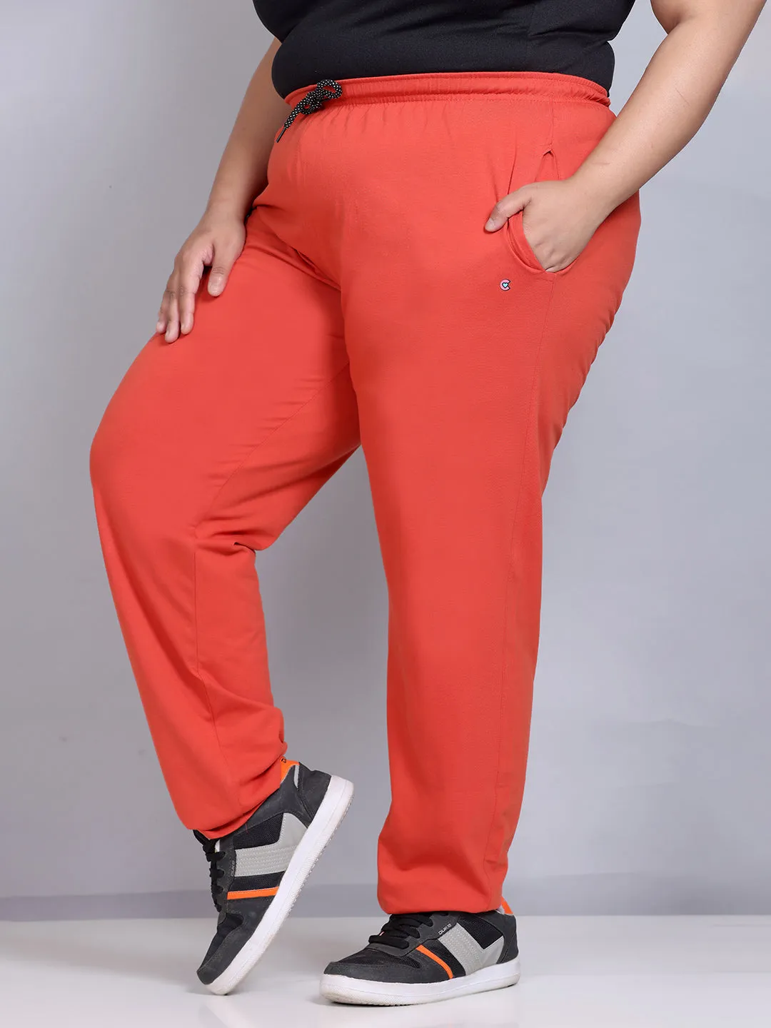 Cotton Track Pants For Women Pack of 3 (Grey, Tangy Orange & Sky)