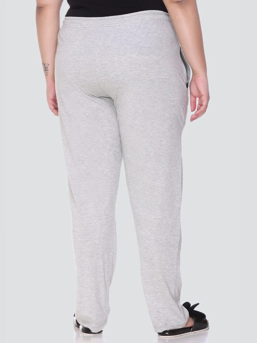 Cotton Track Pants For Women Pack of 3 (Grey, Tangy Orange & Sky)