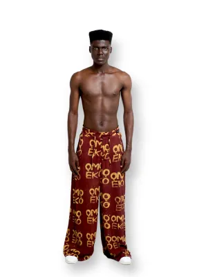 Cute Saint Omo-Eko Viscose Pants - Burgundy