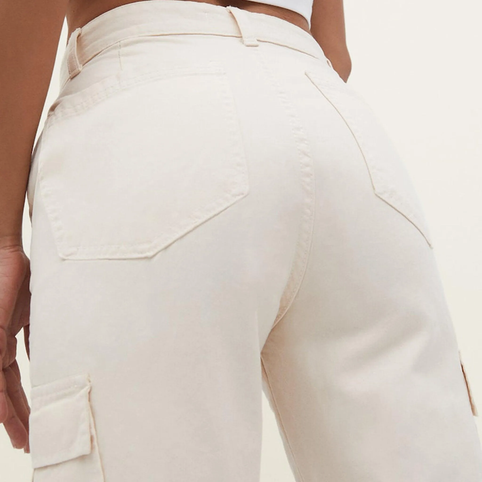 Female Off-White Cargo Trouser (6 Pockets)