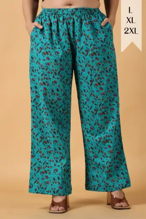 Firozi Cotton Palazzo Pants