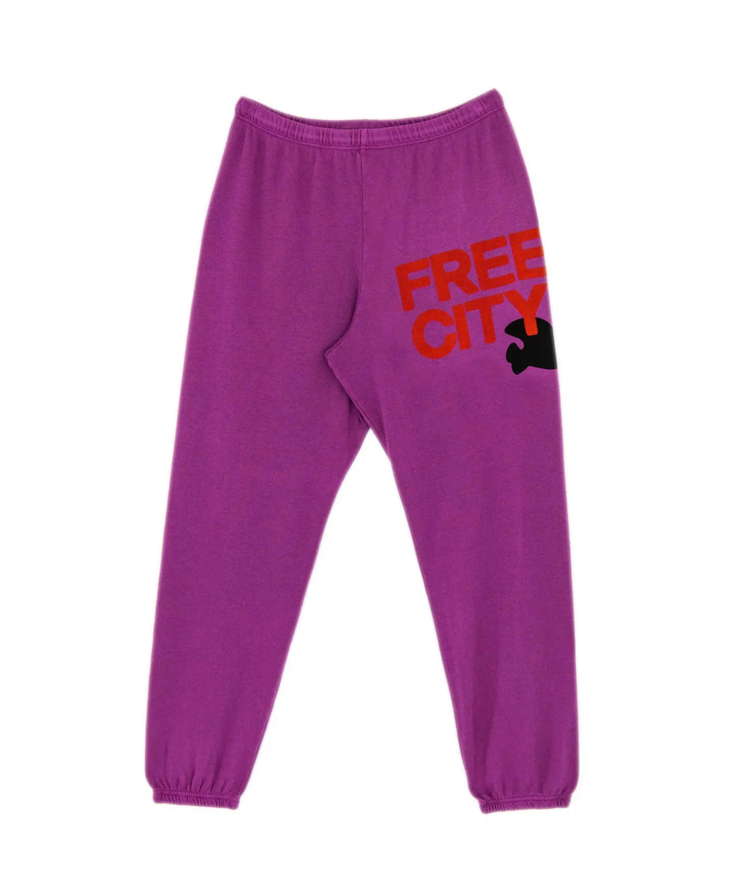 FREECITY Women Large Sweatpants Pink Plant