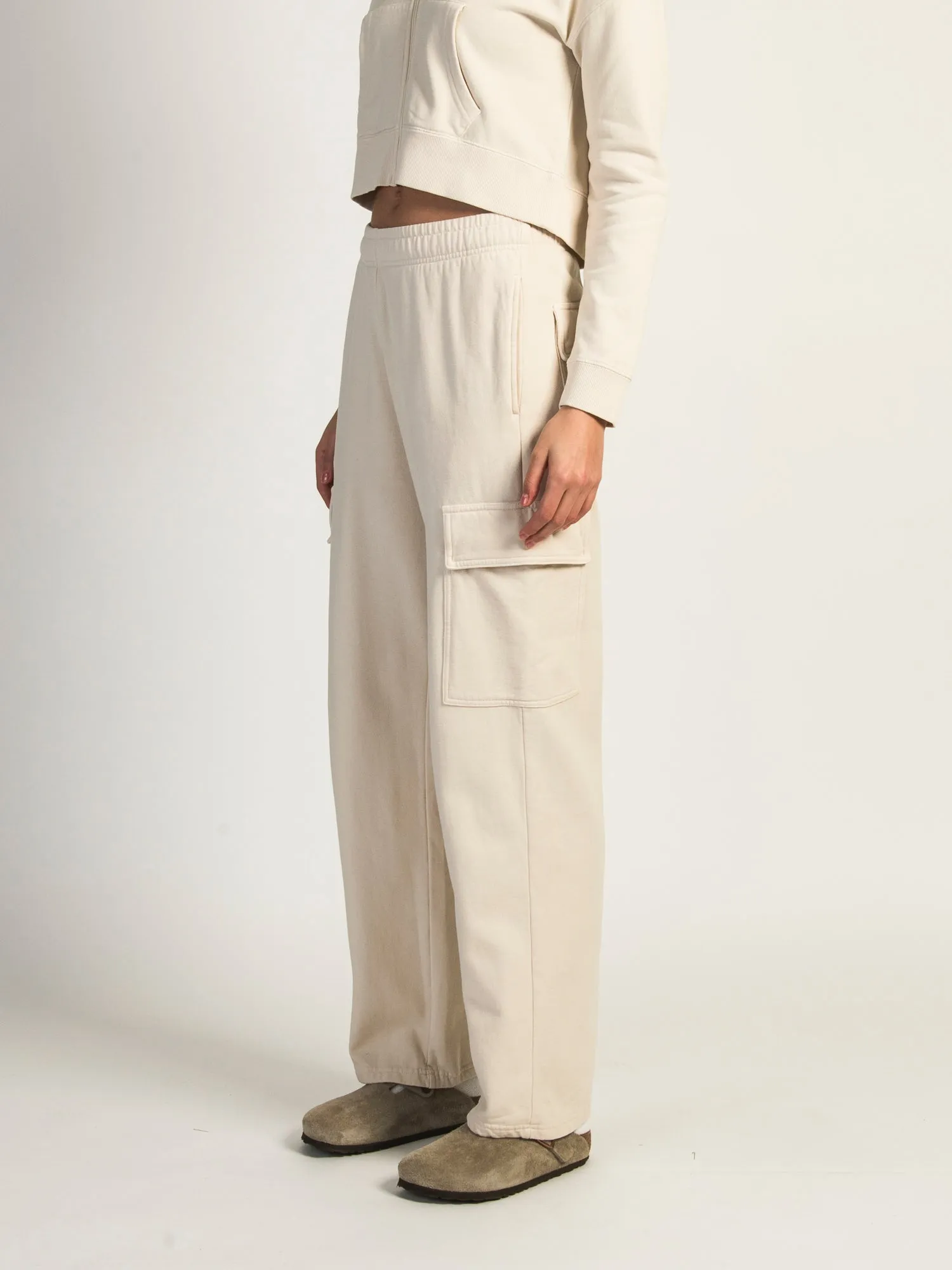 HARLOW ANDI CARGO SWEATPANTS - CREAM