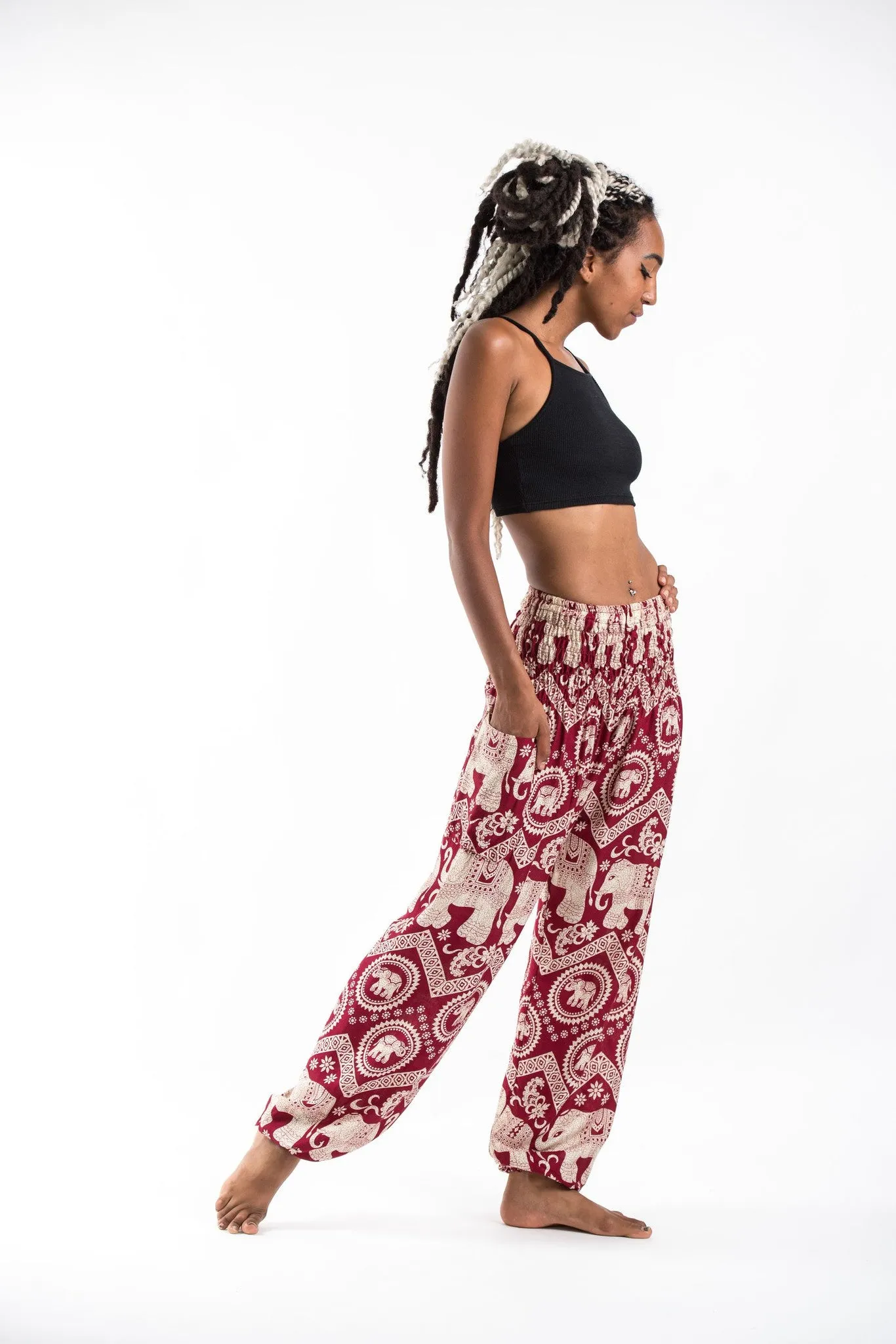 Imperial Elephant Women's Elephant Pants in Red