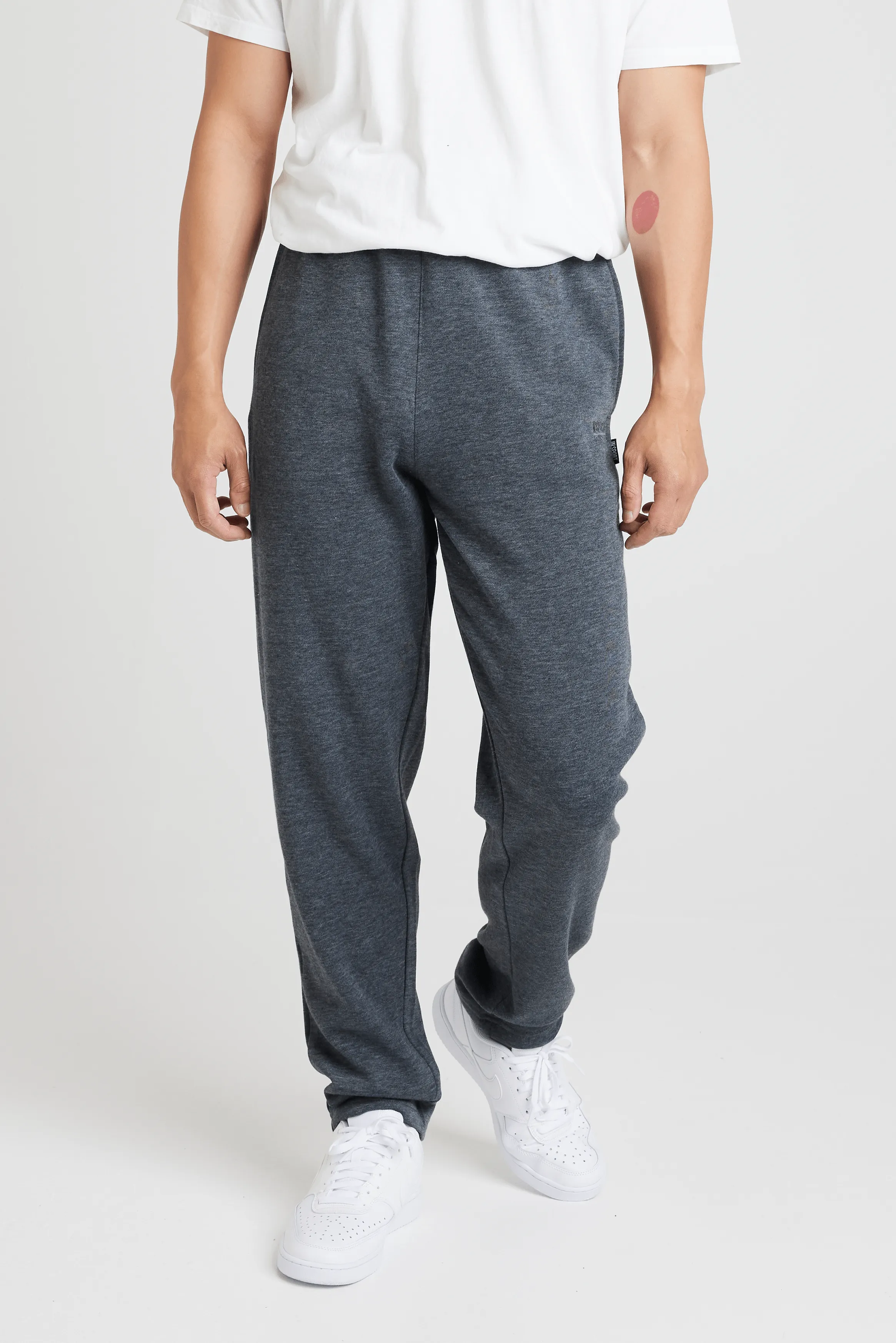 INSPORT MEN'S ASPEN CHARCOAL TRACKPANTS (OPEN LEG)