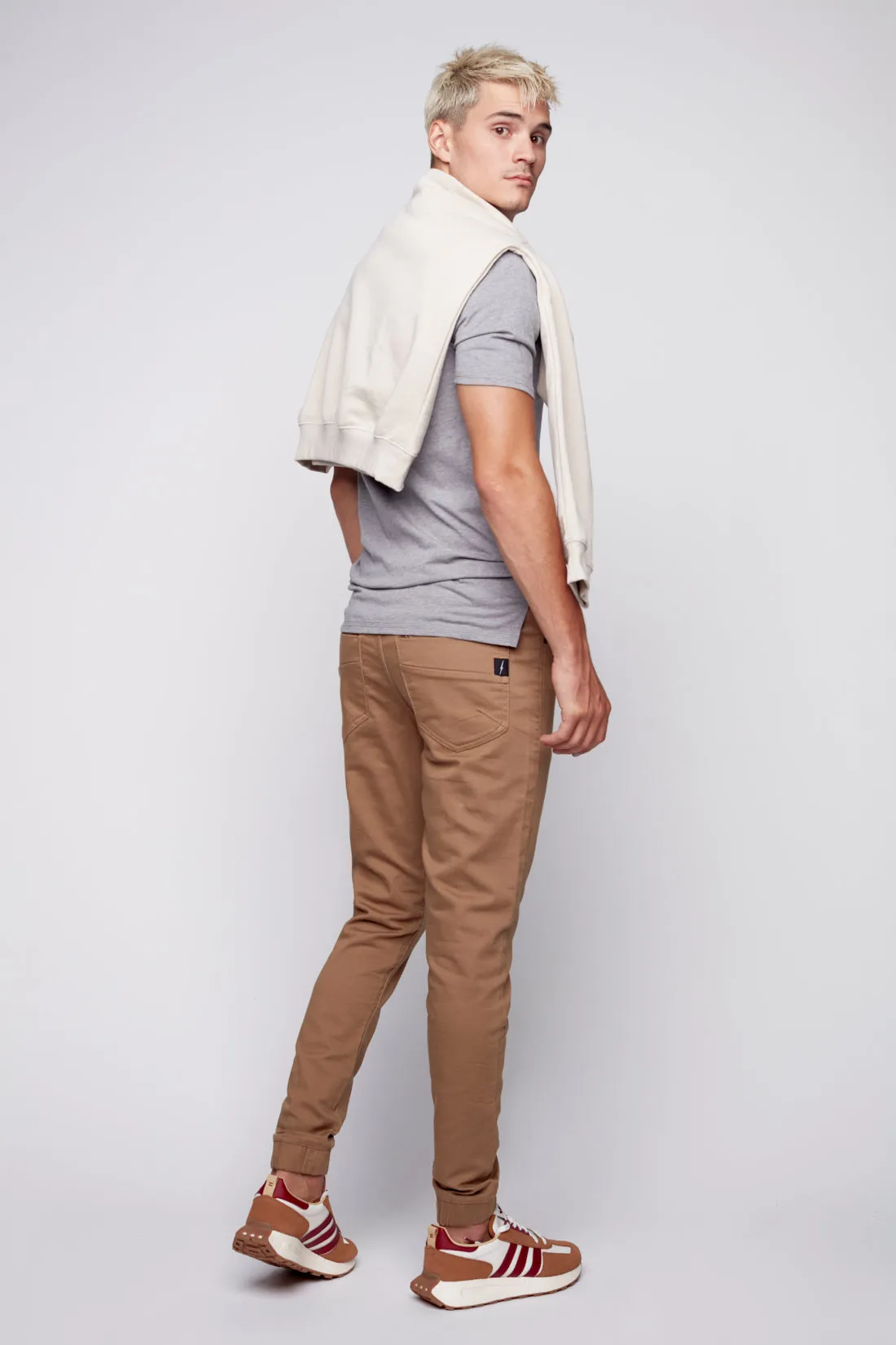 JAGGER - 5 Pocket Soft French Terry Classic Jogger - Beige