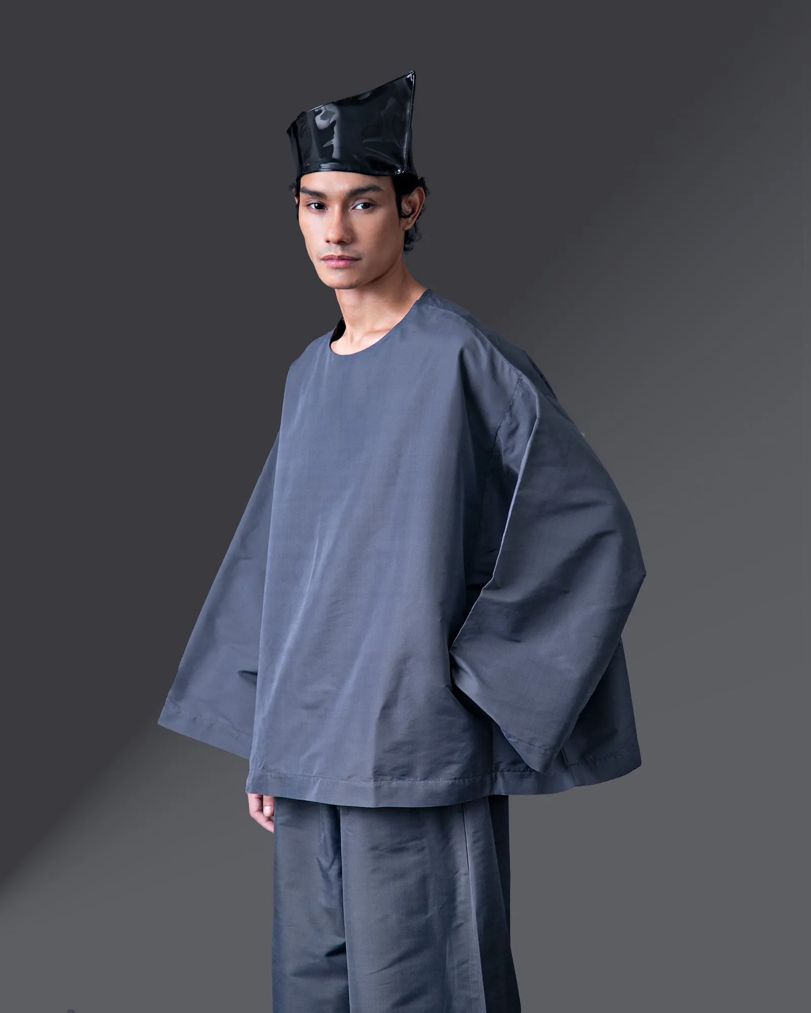 Kurta Melayu Oversaiz (Charcoal)