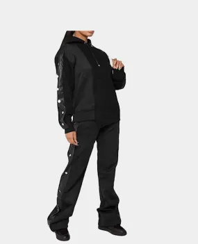 Leather and Fleece Jogger Set