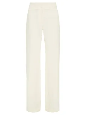 Linen Mid Rise Straight Pants