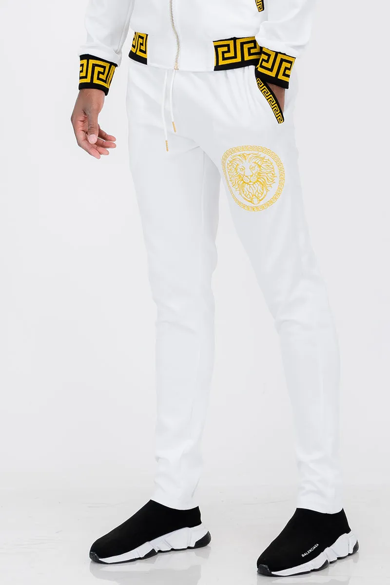 Lion Head Embroidered Track Pants