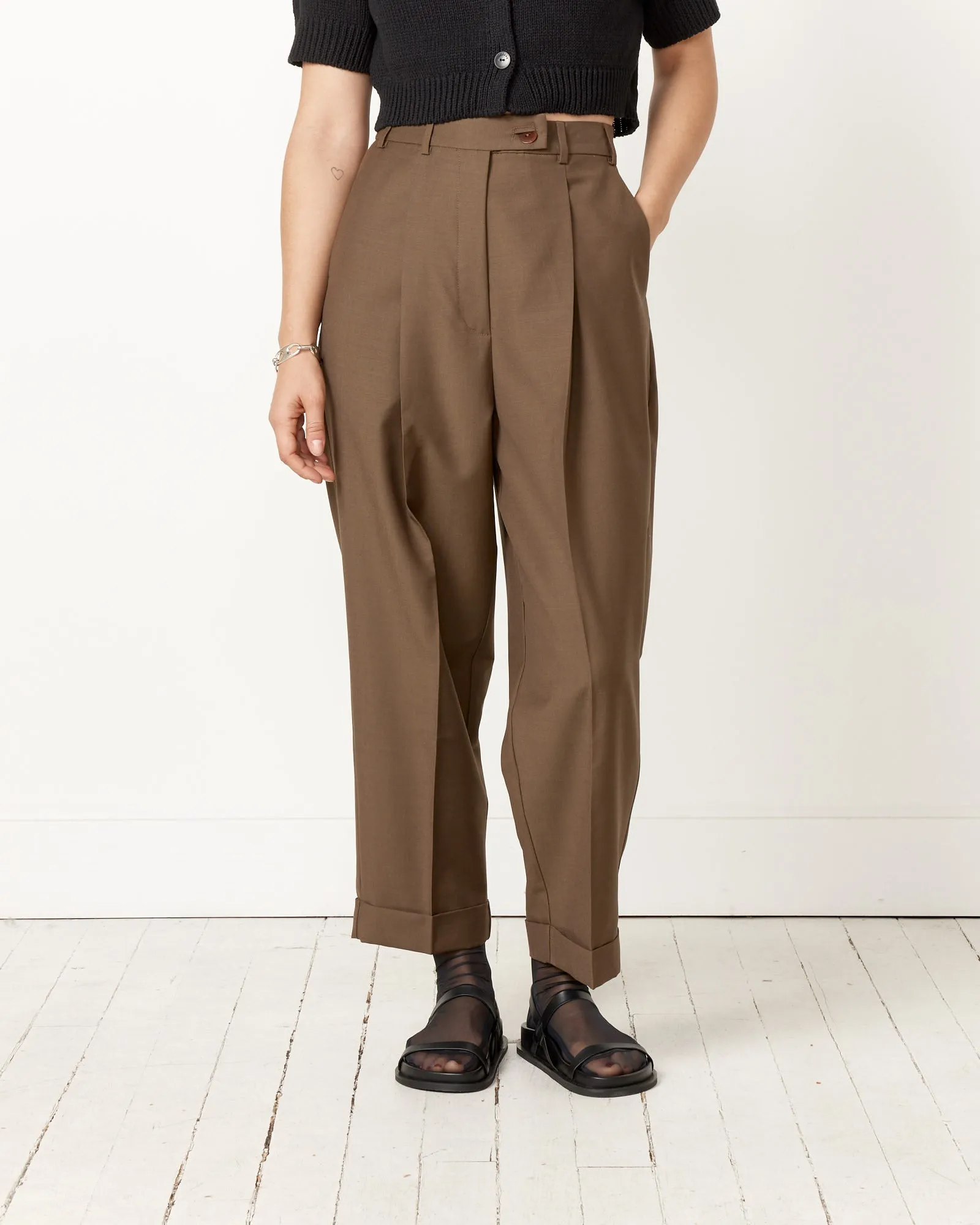 Masculine Tailoring Pant in Teak