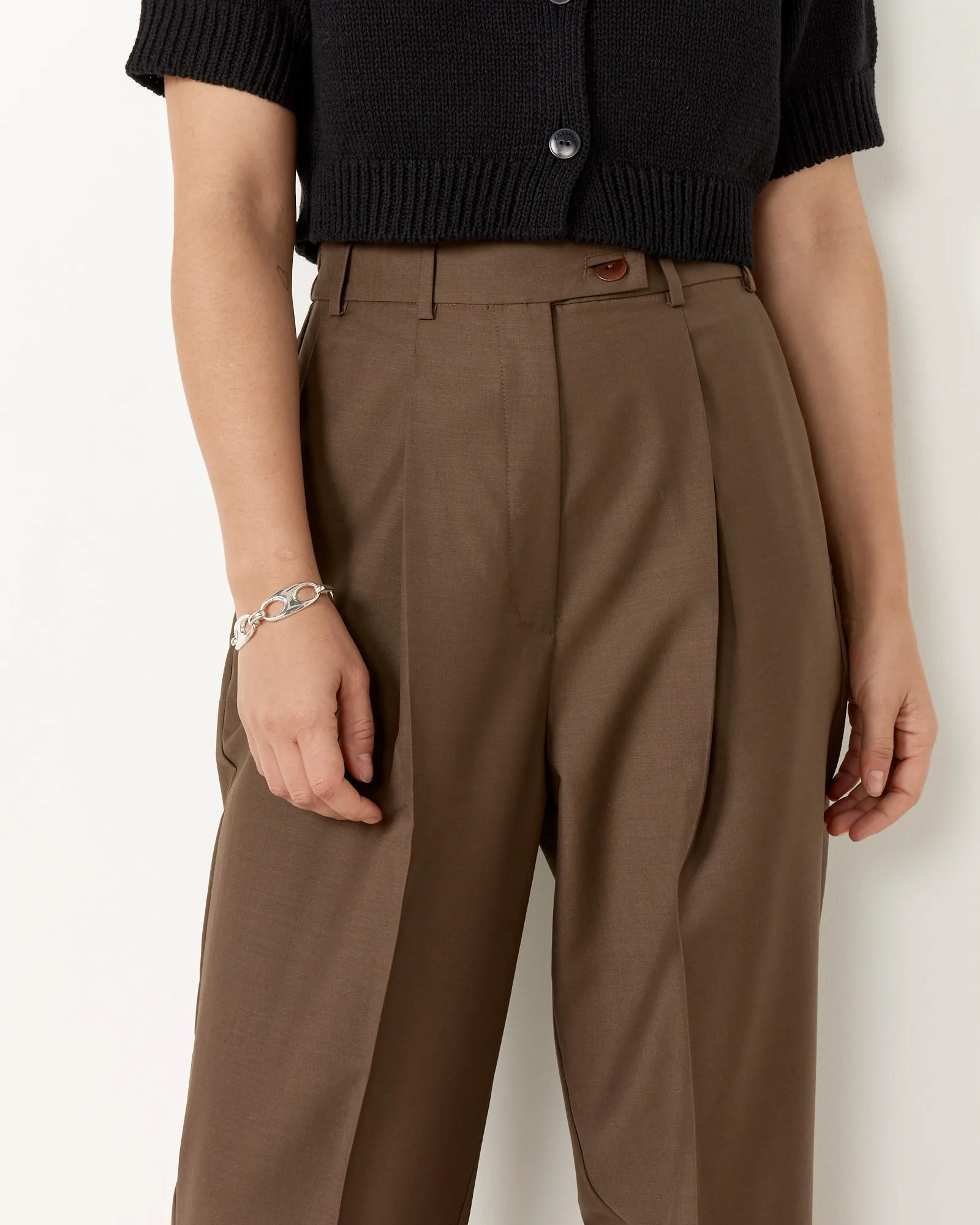 Masculine Tailoring Pant in Teak