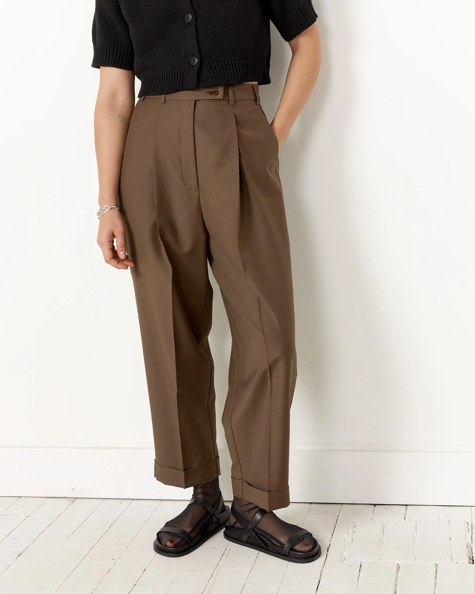 Masculine Tailoring Pant in Teak