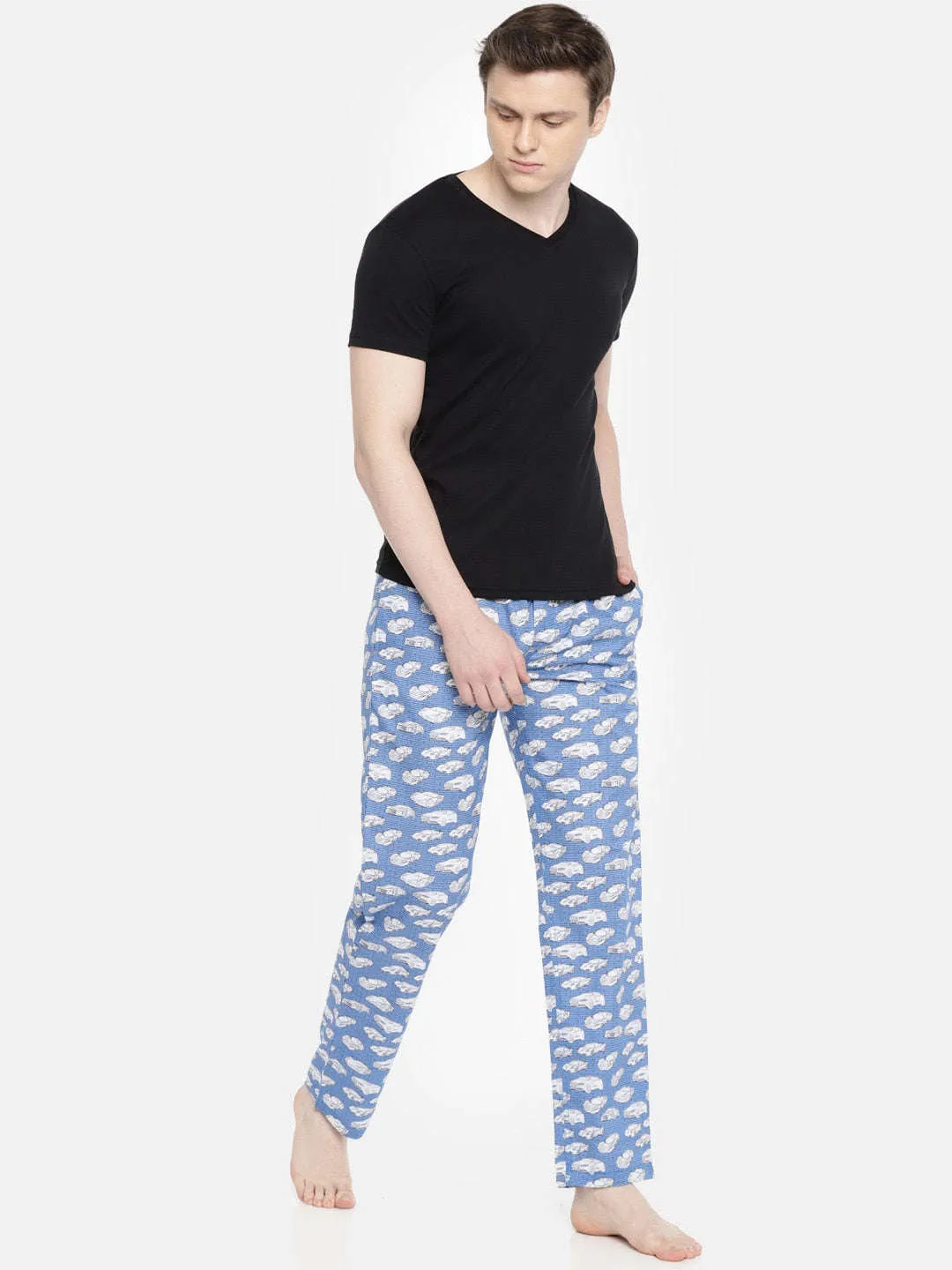 Men Abstract Printed Lounge Pant