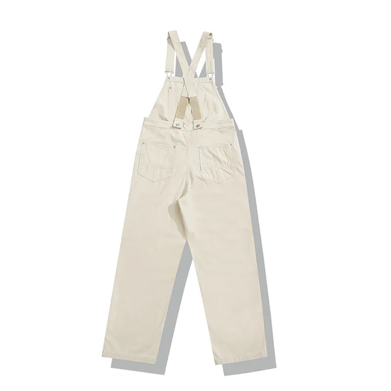 Men's retro casual suspender overalls jumpsuit