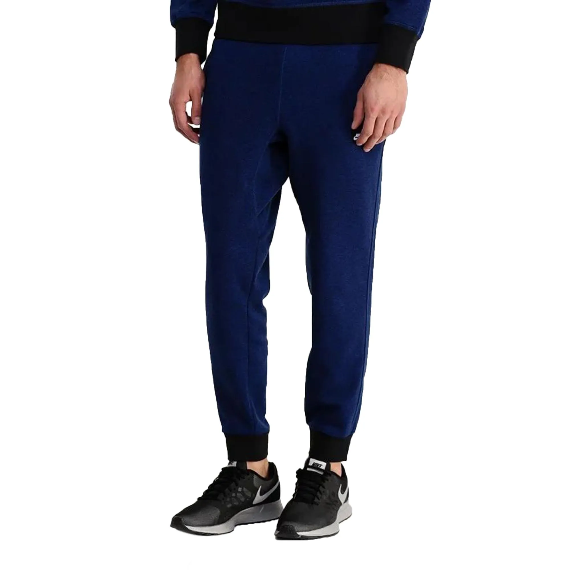 Nike AW77 French Terry Shoebox Cuffed Men's Sweatpants Blue-Black