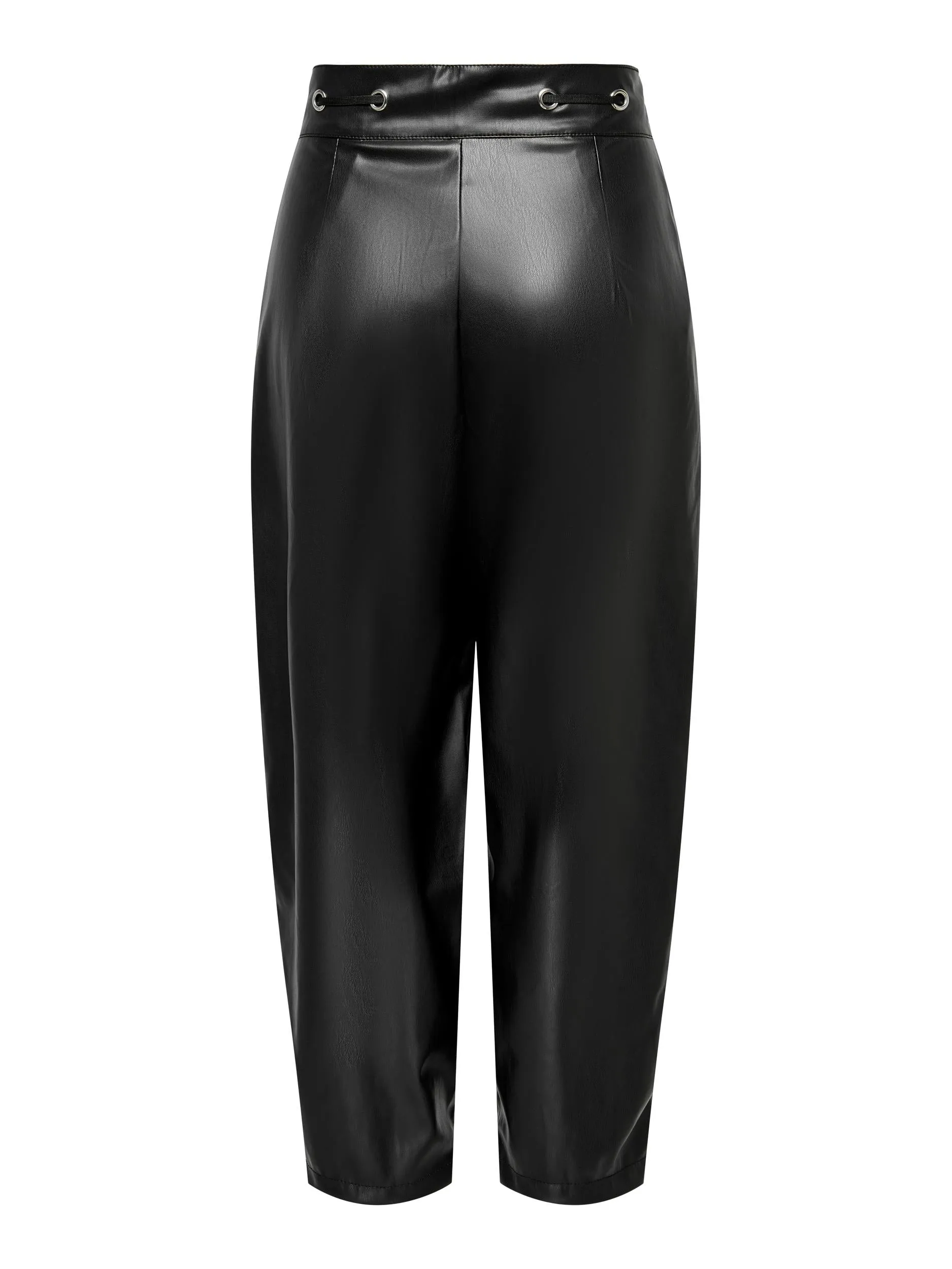 ONLY ONLALICE FAUX LEATHER BLACK TRACK PANT